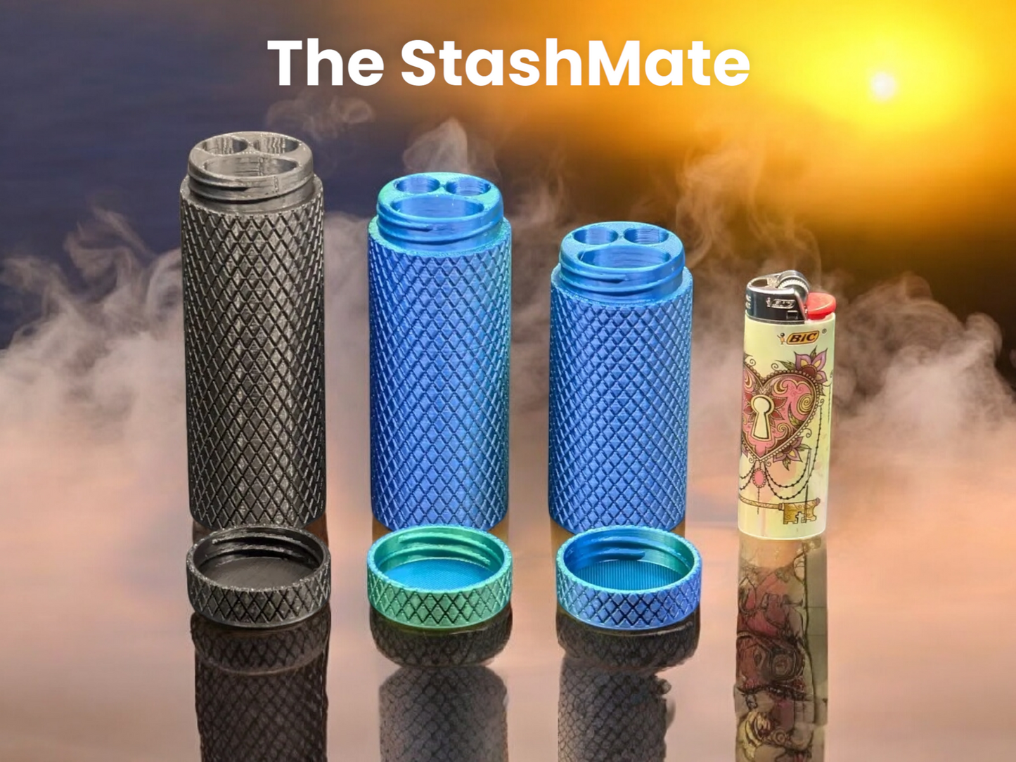 The StashMate - Joint Jar with Bic Lighter Storage
