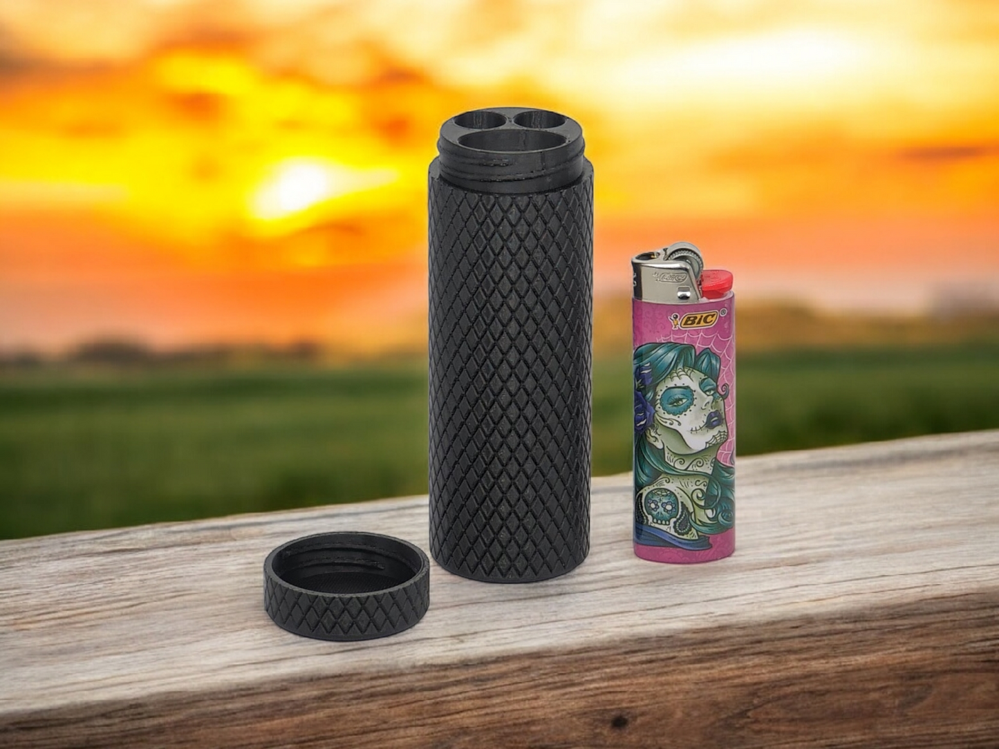 The StashMate - Joint Jar with Bic Lighter Storage