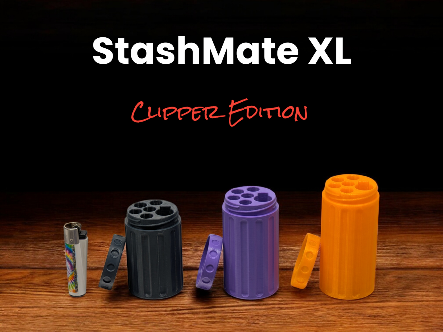 StashMate XL - Joint Jar with Clipper Lighter Storage